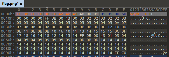 将 JPG 文件头嫁接到 flag.png 上